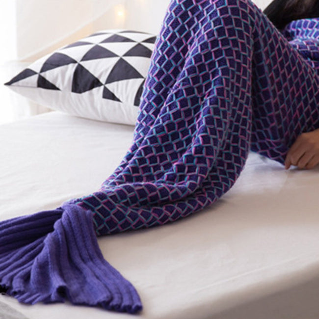 Knitted Mermaid Tail Blanket