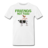 Men's Friends Not Food Tri-Blend T-Shirt - white